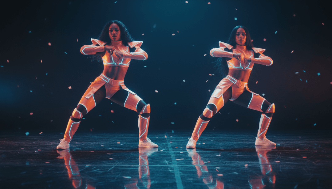 Rappresentazione astratta dell'AI che analizza onde e ritmi musicali.