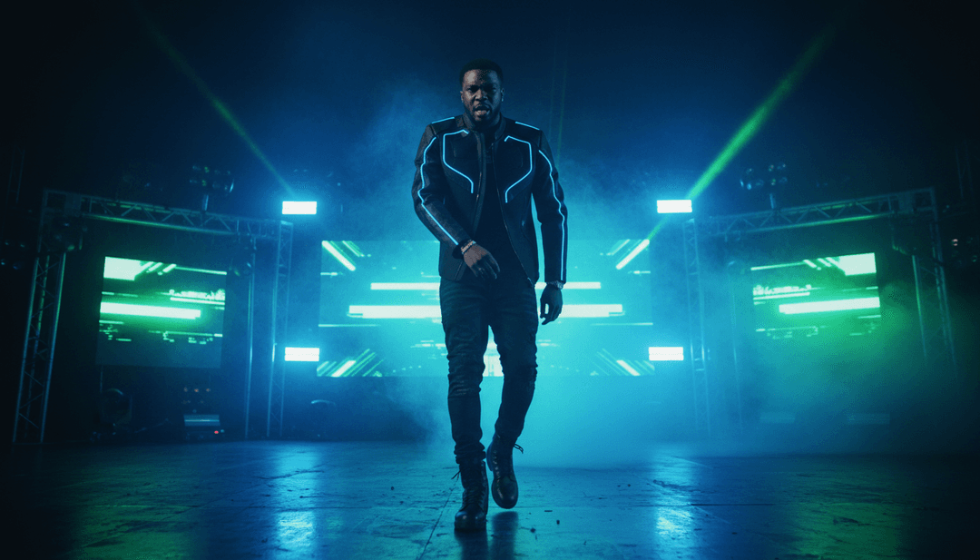 受饒舌音樂啟發的都市生活與節奏動態鮮明場景。