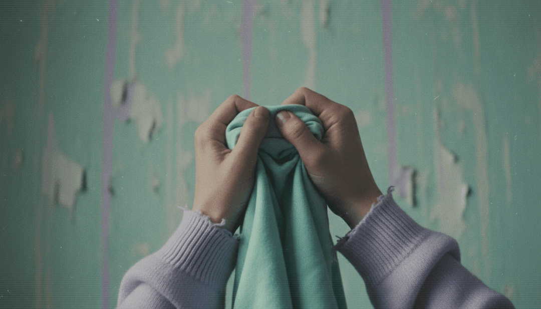 내면의 갈등을 상징하는 빛과 그림자가 대비되는 역동적인 도시 풍경.