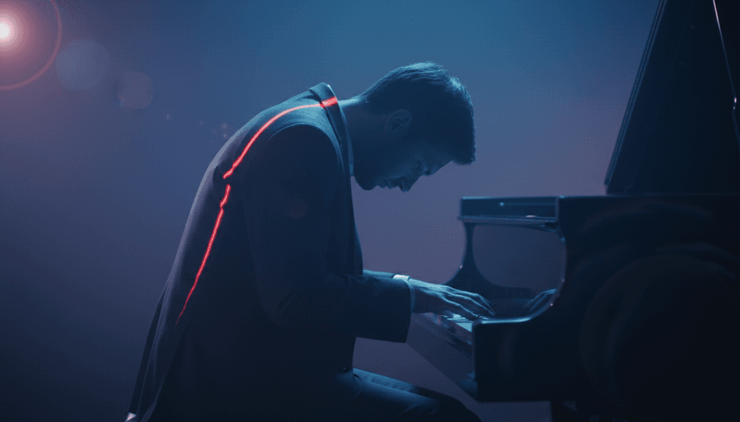 Art numérique abstrait représentant le cœur émotionnel de la chanson 'I Love You' de Tobias Jesso Jr.