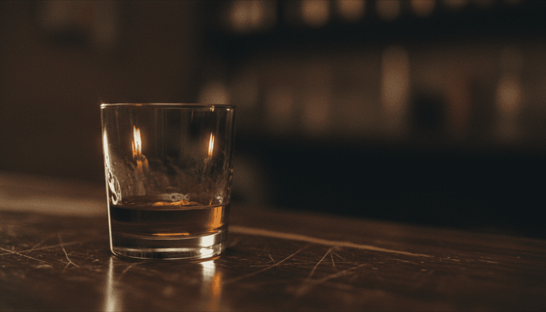 노래의 주제를 반영하는 그림자 진 거리와 외로운 인물들의 시각적 장면.