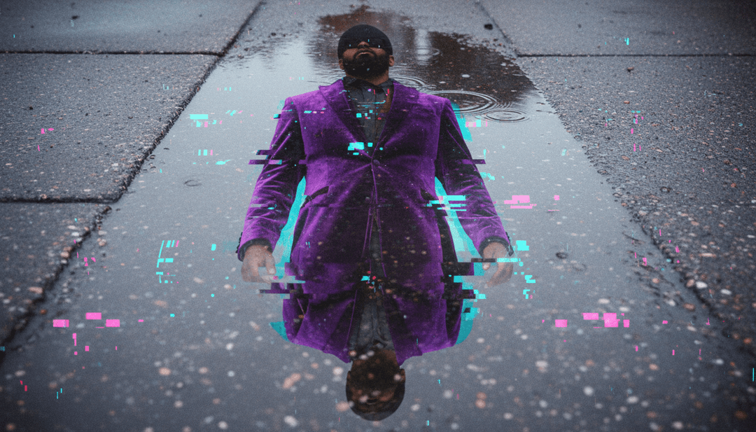 Hip Hop बीट्स और रैप गीतों का अमूर्त दृश्य जो डिजिटल कला में मिल रहे हैं