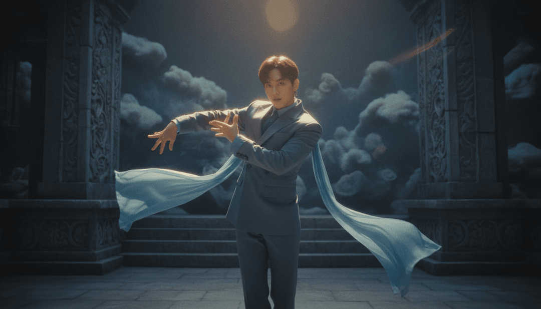 Cenas visuais coloridas e dinâmicas refletindo o ritmo e o clima de Baby Blue