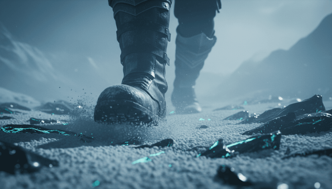 Arte digital abstrata representando a profundidade emocional da música indie pop de Skott