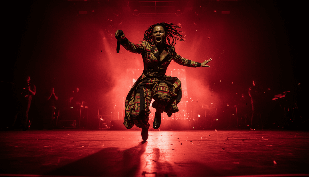 लयबद्ध बीट्स और गीतात्मक प्रवाह को जीवंत एनिमेशन और छवियों में परिवर्तित करते हुए गतिशील दृश्य।