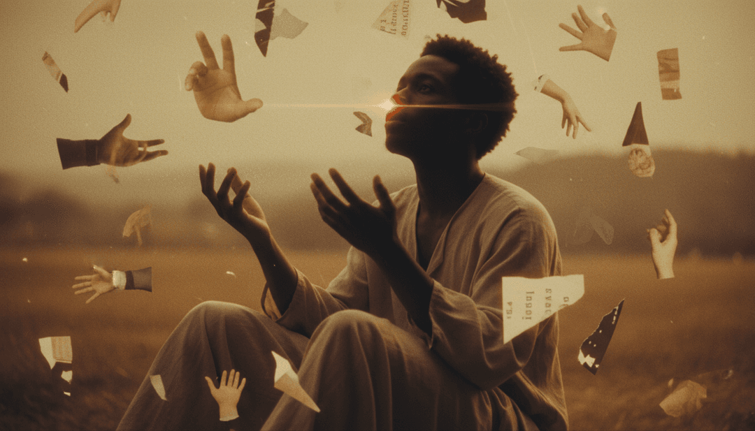 Rappresentazione visiva astratta del trattamento silenzioso emotivo e della tensione dalla canzone