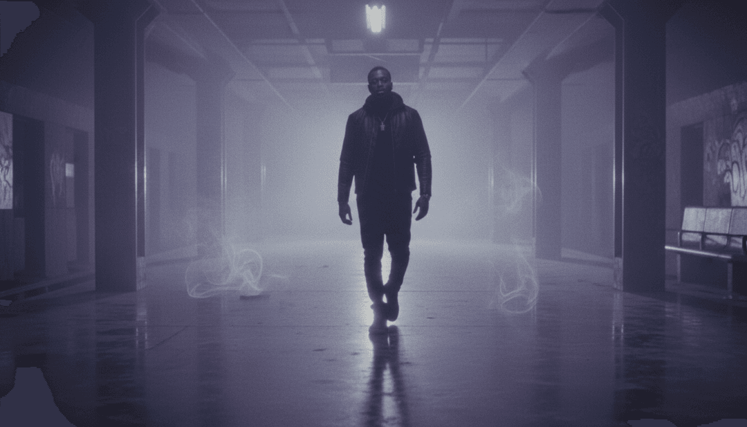 Immagini dinamiche che fondono scene di jazz urbano con momenti intimi da club ispirati ai testi