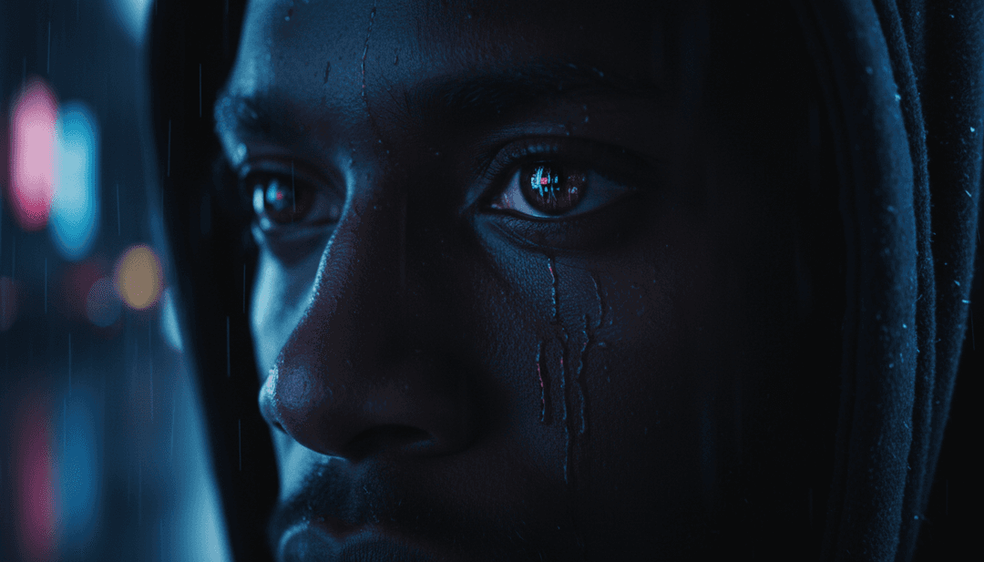 AI 抽象表现分析 RAIN 的音乐波形和歌词