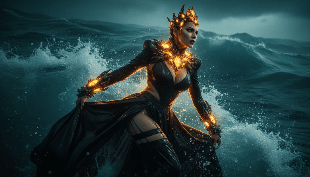 Megan Thee Stallion के LOVER GIRL की प्रचंड और आत्मविश्वासी भावना को दर्शाता AI संकल्पनात्मक कला।