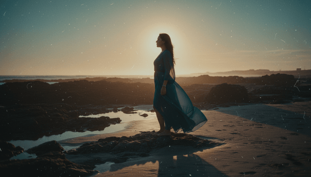 抽象數位藝術，呈現歌曲 'Muse' by Mark Lux 的環境與放鬆氛圍