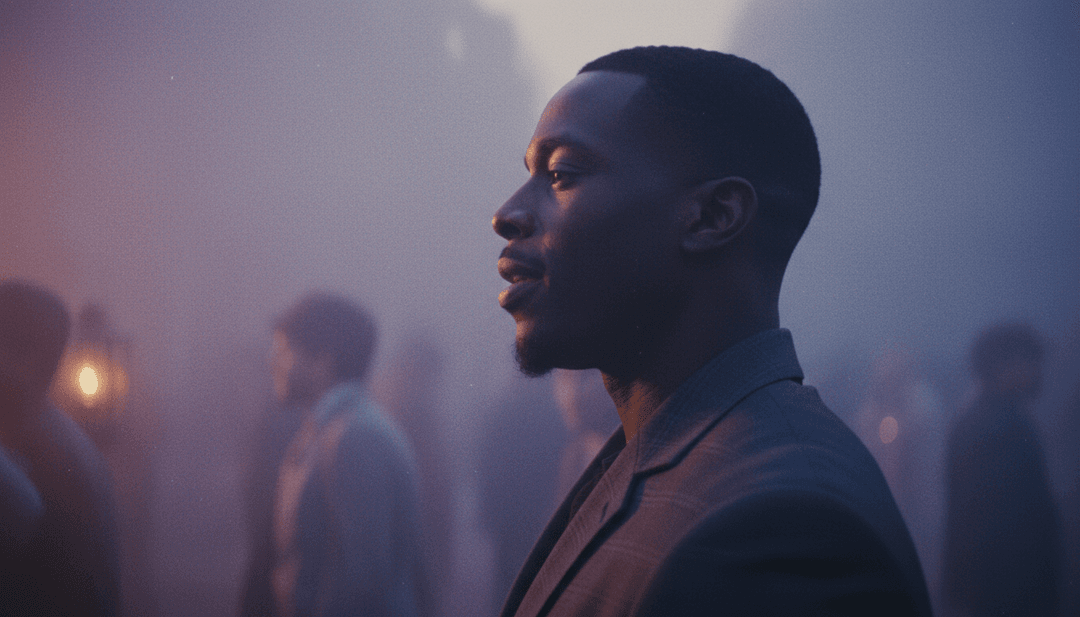 灵魂音乐波浪与真挚歌词融合的抽象表现。