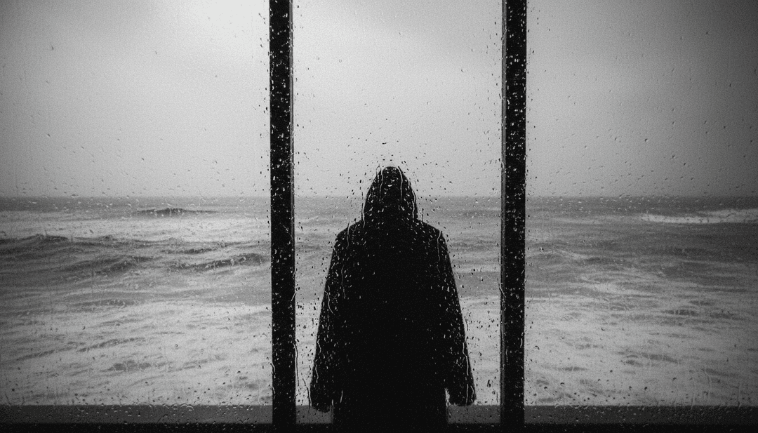 Escenas vívidas que muestran olas emocionales y motivos del tiempo reflejando los temas de la canción