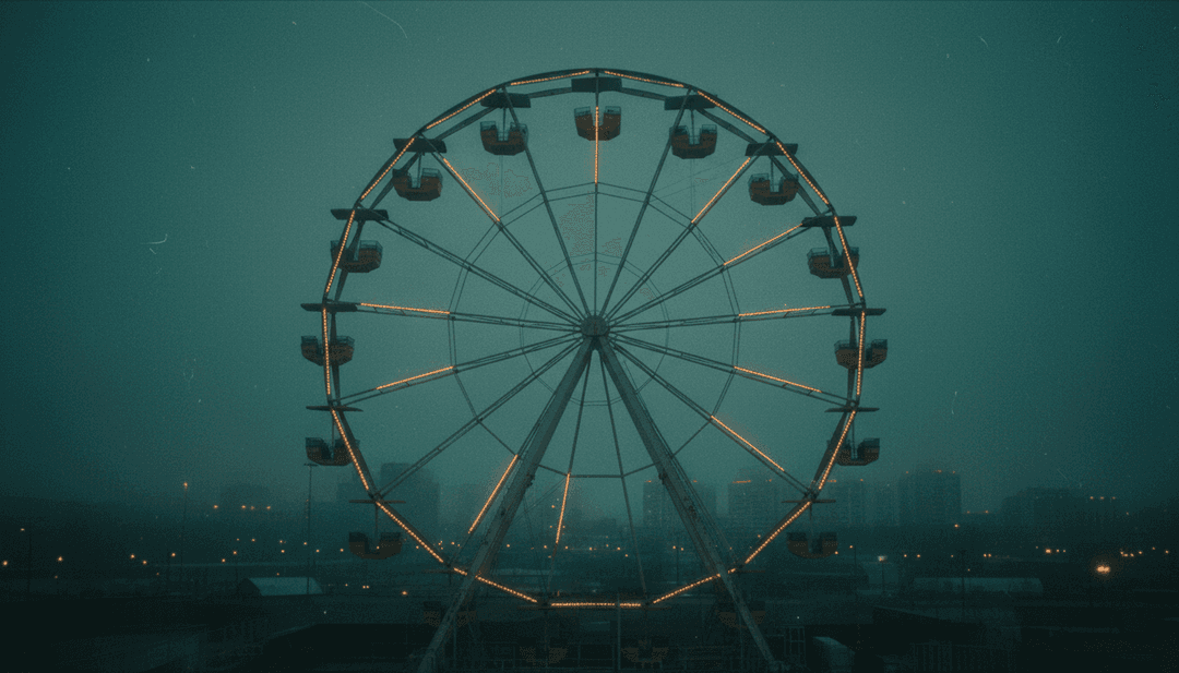 Juls와 Tay Iwar의 MAGIC 노래의 감성적 분위기와 리듬을 추상적으로 시각화한 이미지