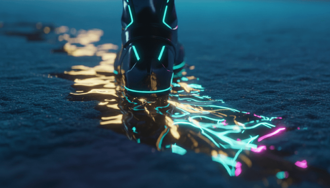 신비로운 인어 이미지와 어우러진 활기찬 도시 파티의 역동적인 장면