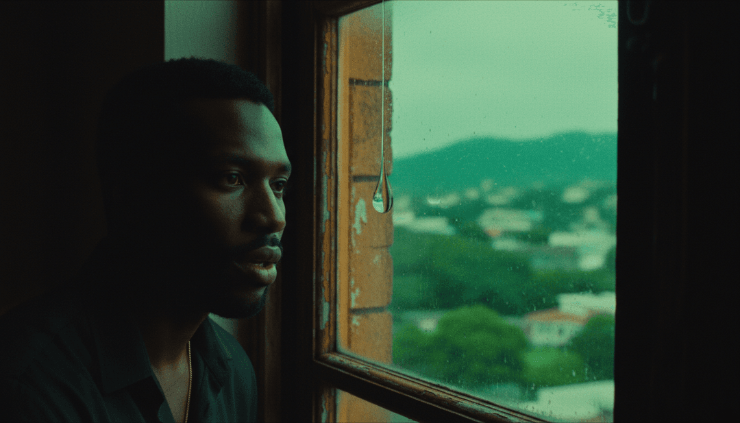 Escenas dinámicas mostrando paisajes urbanos nocturnos e imágenes simbólicas que reflejan los temas de la canción