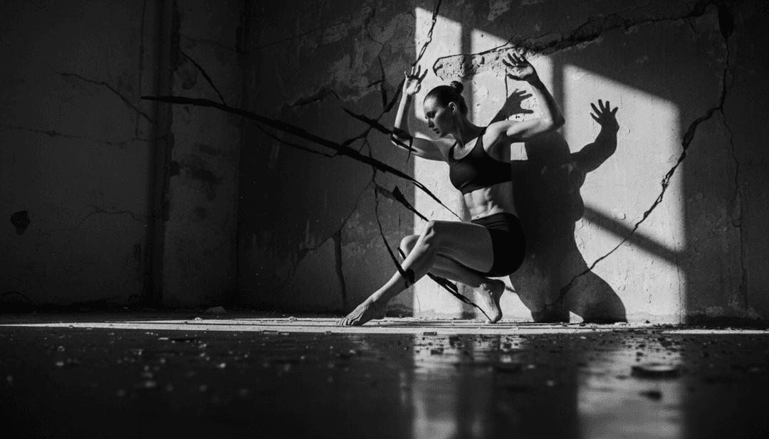 힙합 리듬과 Key Glock의 분위기를 추상적으로 표현한 시각적 이미지