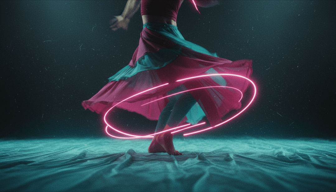 Dynamische Szenen mit elektronischen Impulsen und Indie-Pop-Rhythmen, umgesetzt in farbenfrohe Animationen