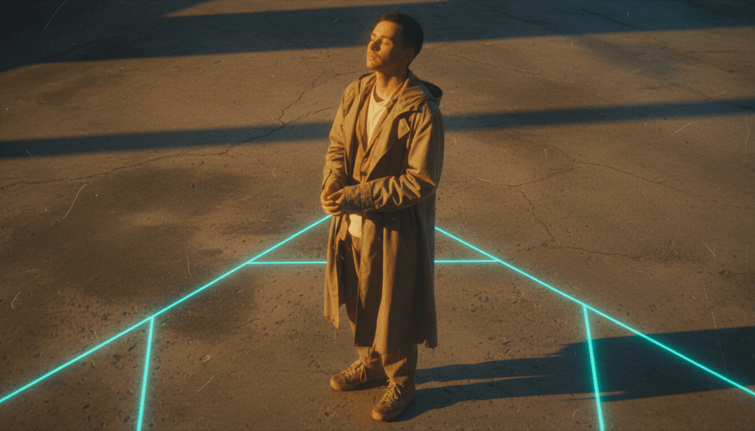 抽象化情感波動視覺化，代表歌曲的情緒與節奏