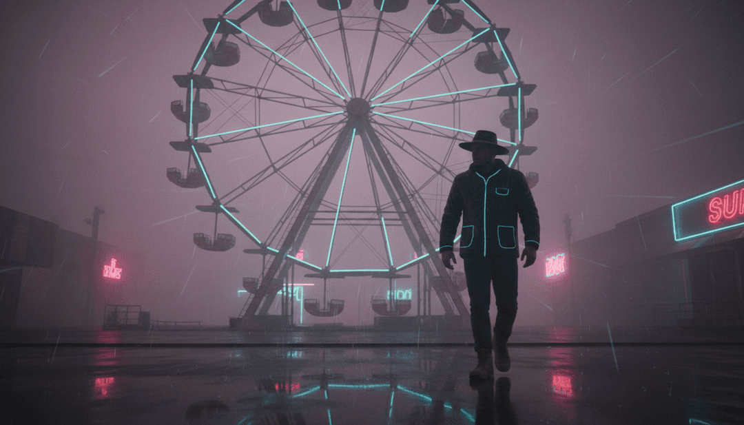 IA interpretando a profundidade emocional da música de Shaboozey com visuais abstratos vibrantes