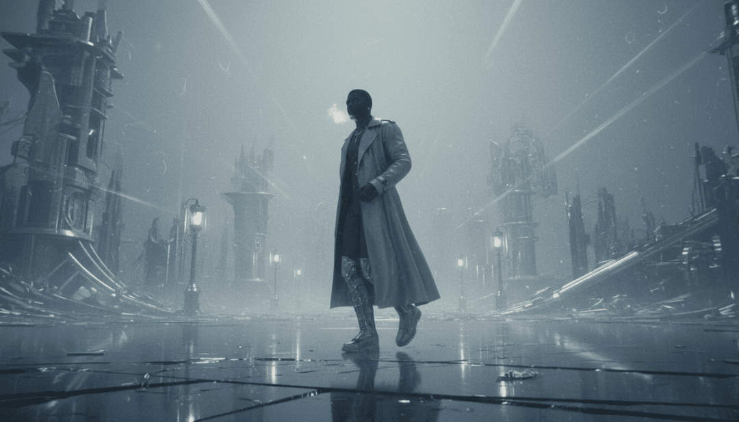 Abstrakte Visualisierung von Rhythmuswellen und lebendigen Farben, die die Stimmung des Songs darstellen