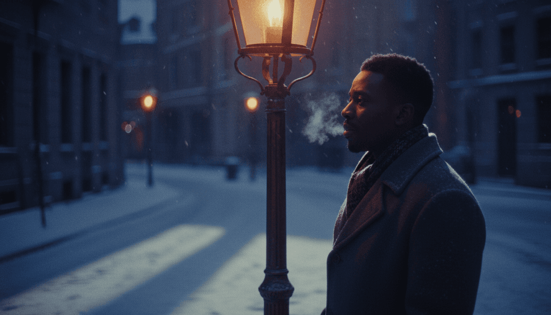 Dynamische Szenen lebhafter Stadtkulissen und rhythmischer Lichtimpulse, die mit der Musik synchron sind