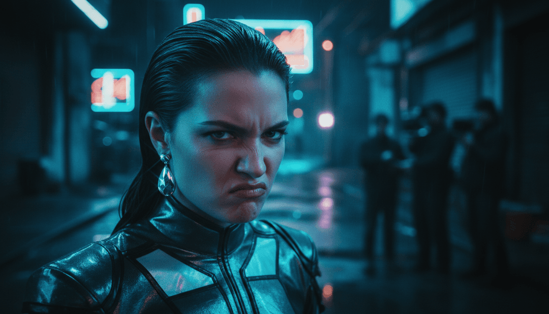 展示充满活力夜生活和体现歌曲主题的自信人物的动态场景