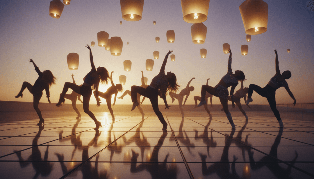 Scènes animées colorées synchronisées avec les beats de la musique électronique dance