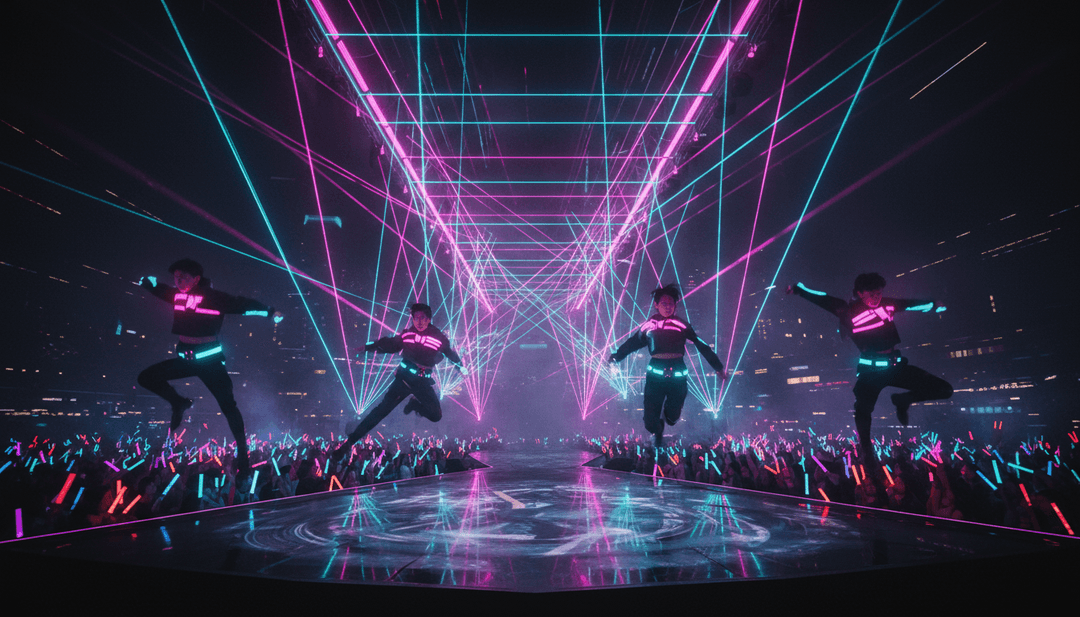 視覺呈現受 JUMP 啟發的動態舞蹈片段與繽紛都市景觀