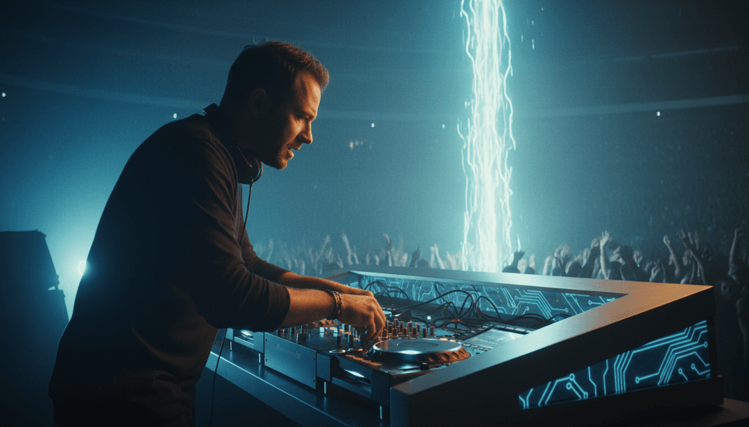 Scènes dynamiques de pistes de danse éclairées au néon et de paysages urbains vibrants inspirés par le rythme de la chanson