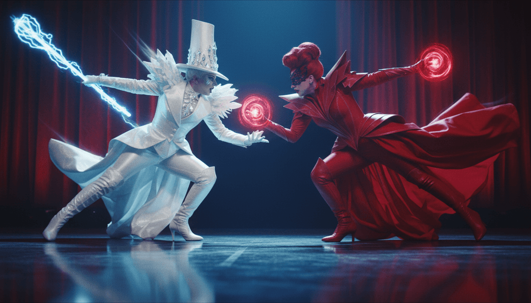 음악 비트와 맞춰 회전하는 빛과 댄스 플로어 장면의 역동적인 모습