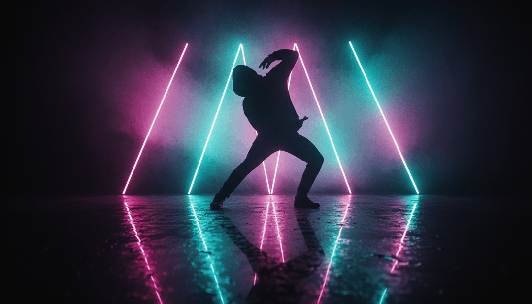 노래 가사에서 영감을 받은 불꽃과 하트 모티프의 역동적인 장면들