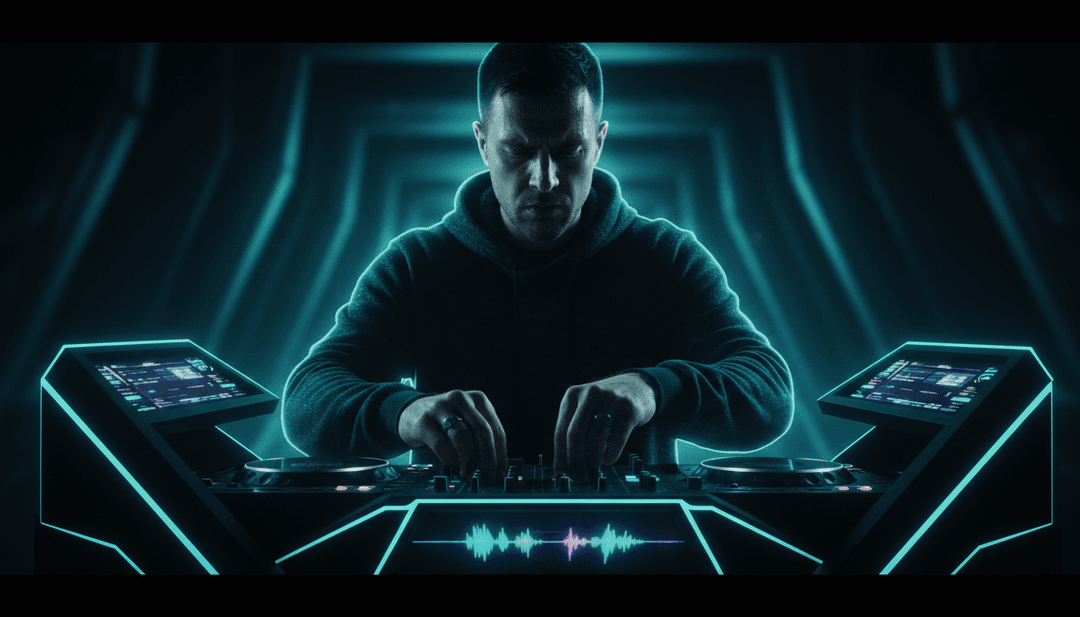 象征音乐能量的流动瀑布抽象视觉