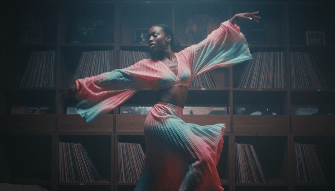 充满活力的数字瀑布与脉动电子波浪并行倾泻