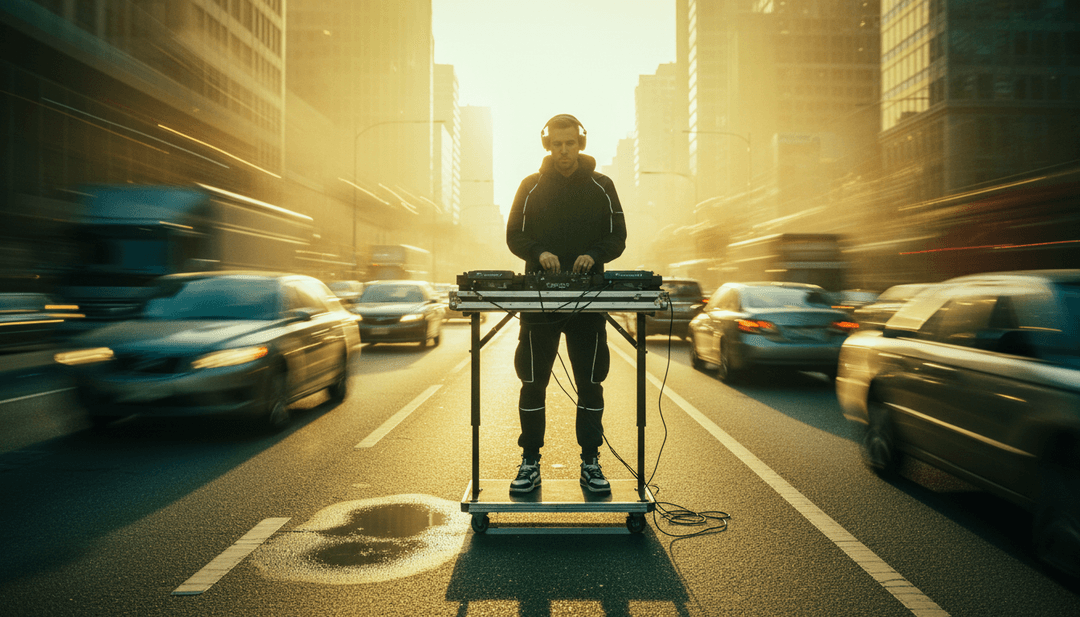 Somedays 노래의 활기차고 희망적인 분위기를 추상적으로 표현한 시각 이미지