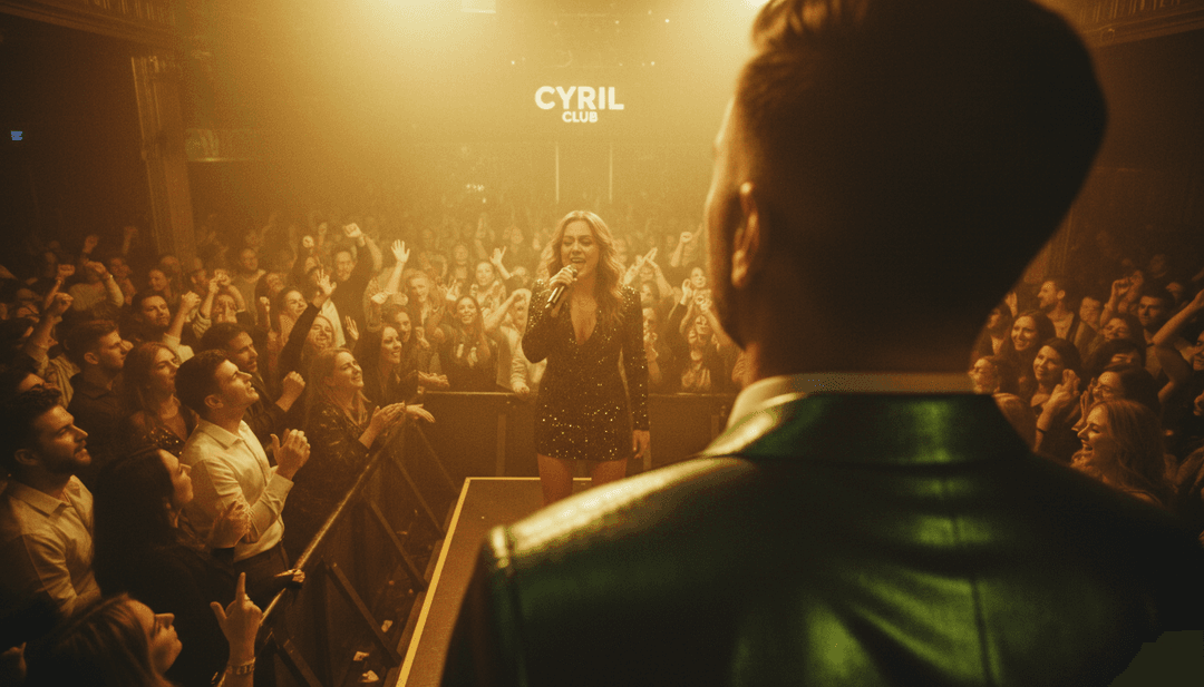 Cena cinematográfica mostrando um casal de mãos dadas sob luz suave com borboletas voando ao redor