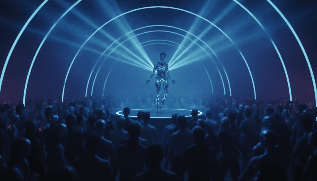 Onde digitali astratte che rappresentano i ritmi della musica elettronica dance.