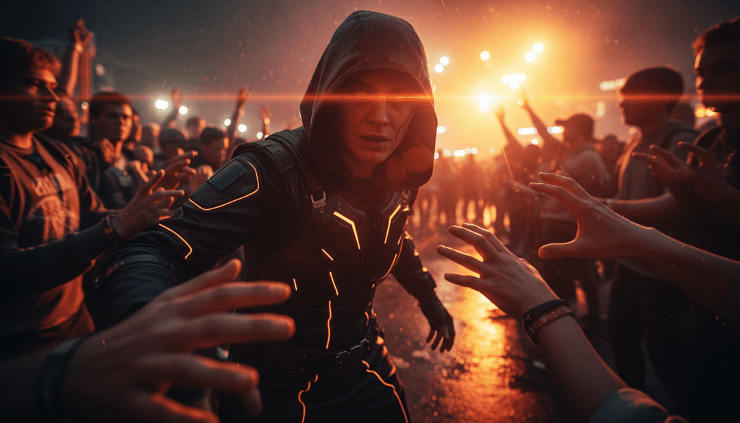 Scènes dynamiques de guitares et voix visualisées dans un clip pour 'There She Goes'