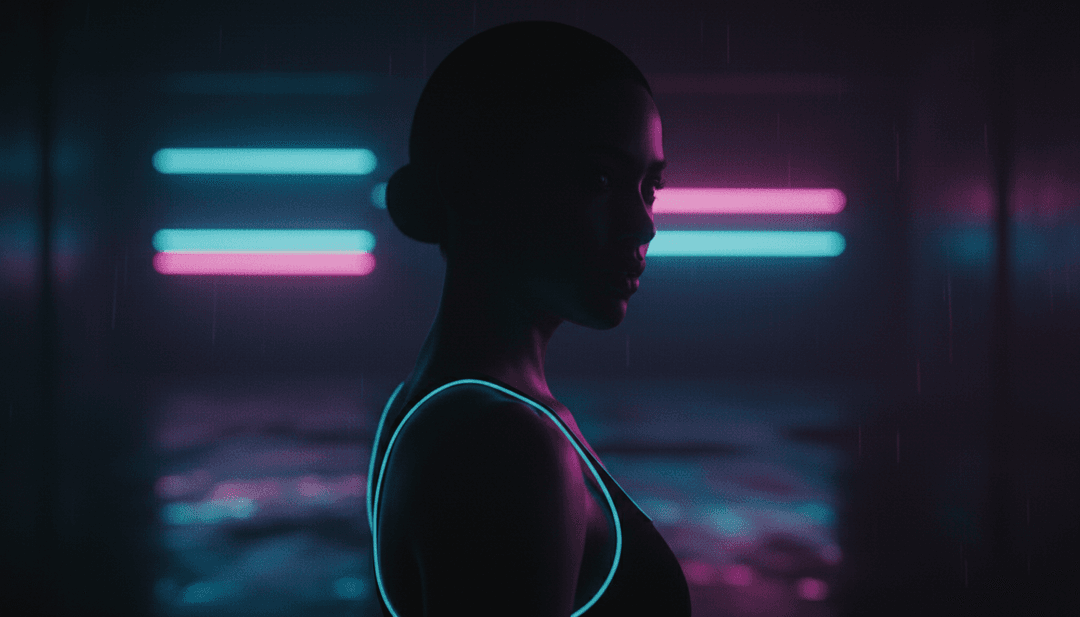 Visualisation abstraite des rythmes dance pulsants et des couleurs vives représentant l'énergie de 'I Wanna Go - John Summit Remix'.