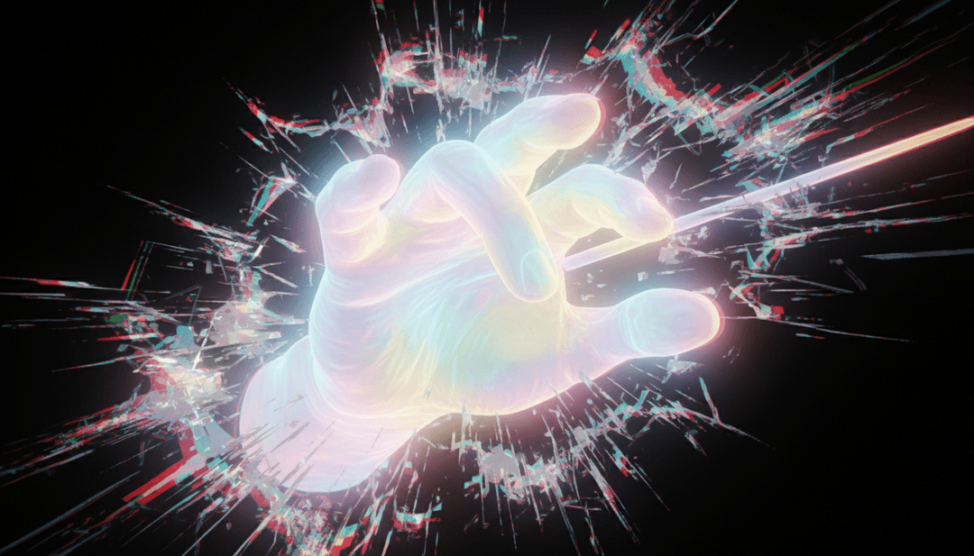 इलेक्ट्रॉनिक डांस संगीत से प्रेरित चमकदार रोशनी और लयबद्ध तरंगों के जीवंत दृश्य