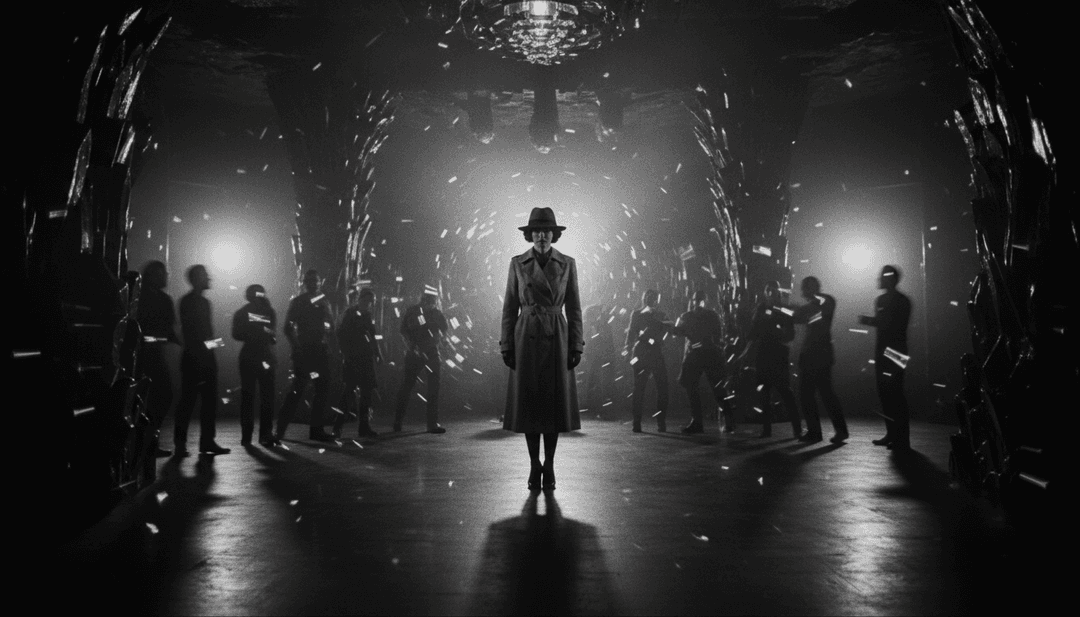 Visuales vibrantes inspirados en techno con luces pulsantes y movimiento rítmico sincronizado con 'Cry For You (2025)'