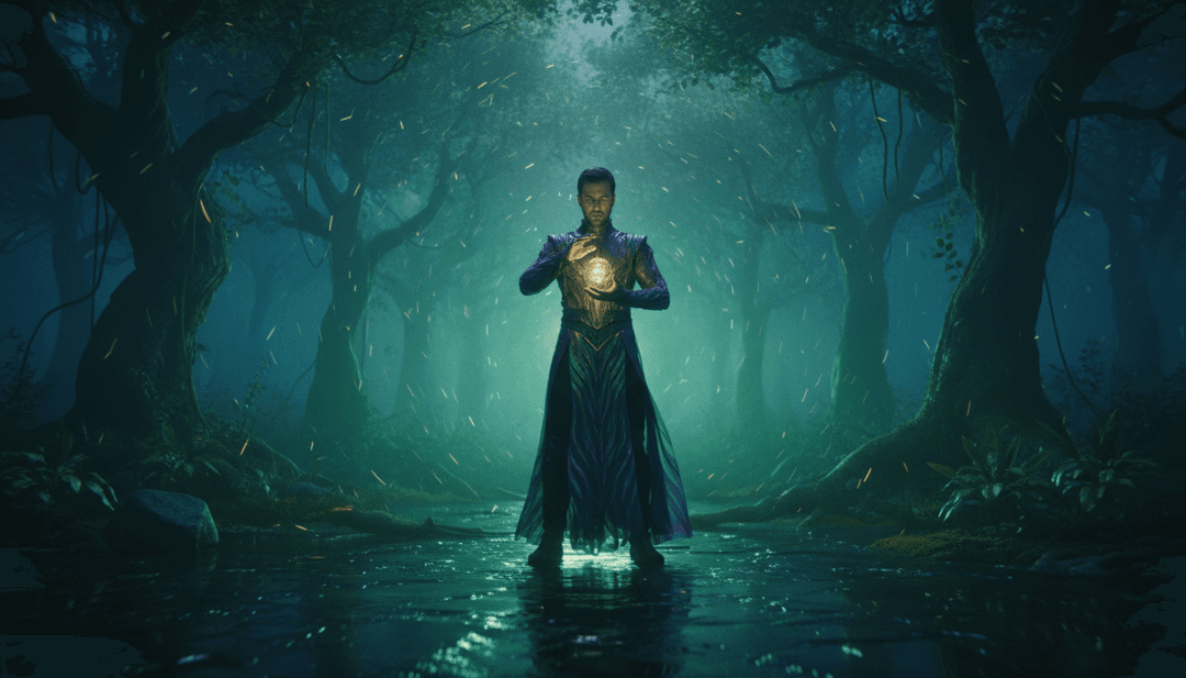 AI 概念視覺化，捕捉 'Let Him Go' 歌詞的情感深度。