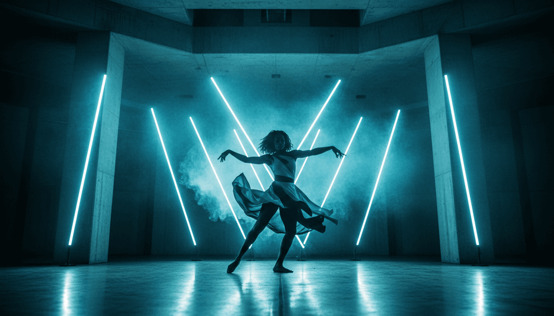 AI 生成的抽象視覺效果與電子音樂節拍同步