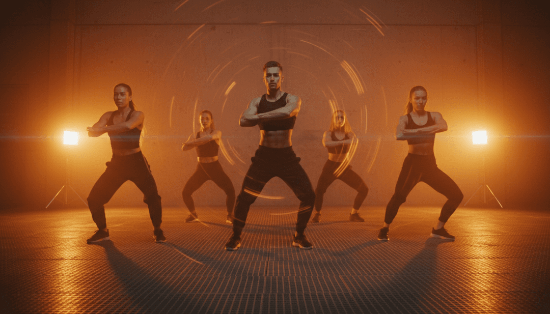 鮮明的霓虹燈光與節奏脈動，與 'Toxic' 電子節拍同步