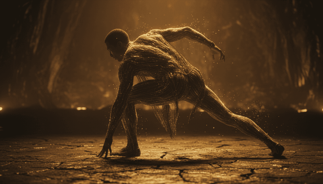 힙합 음악의 활기찬 에너지를 표현한 추상 디지털 아트