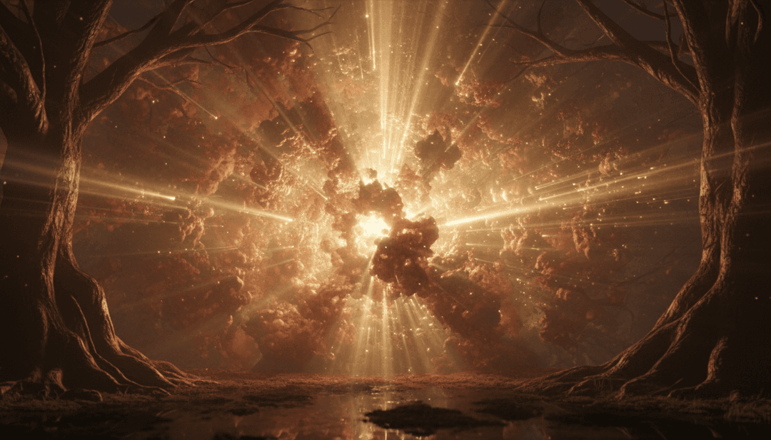 비트에 맞춰 빛나는 다채로운 조명이 있는 활기찬 도시 풍경