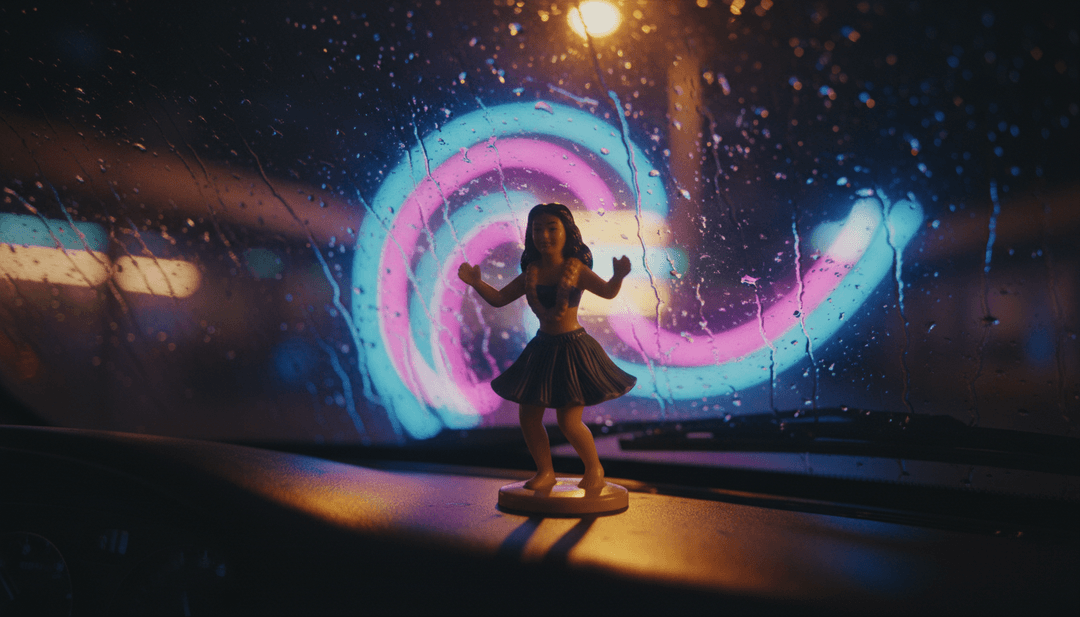 'Hula Girl' के लयबद्ध बीट और गीतात्मक विषयों को दर्शाते गतिशील AI-जनित दृश्य