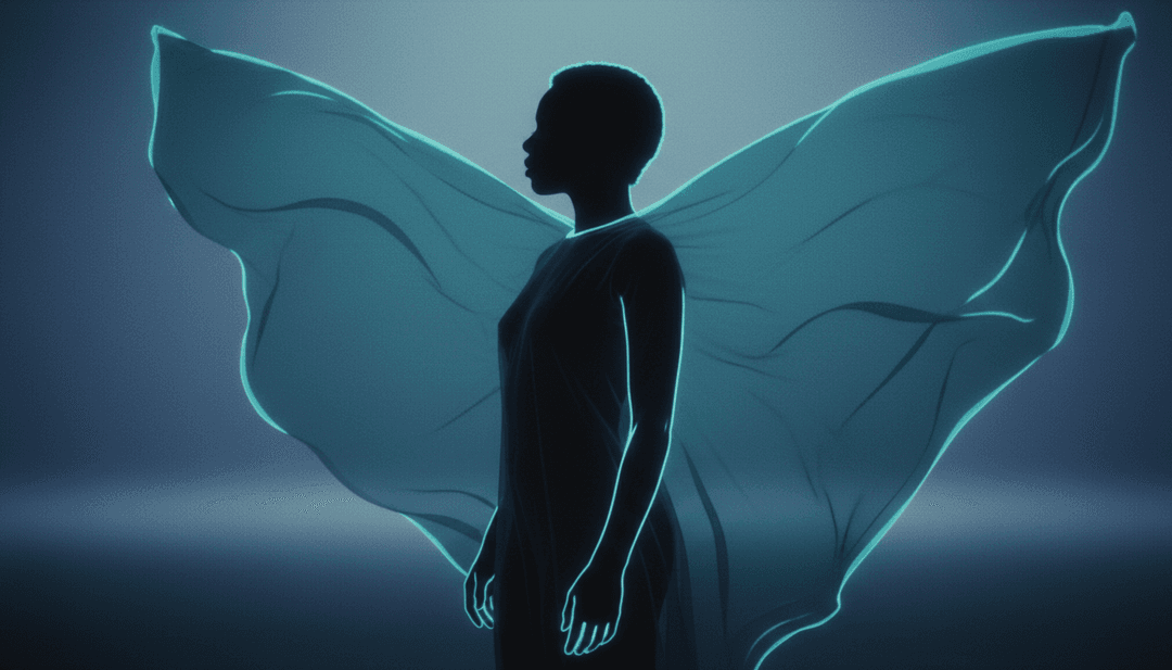 HARD के लिए संगीत और AI रचनात्मकता के मिश्रण का प्रतिनिधित्व करता सार डिजिटल कला