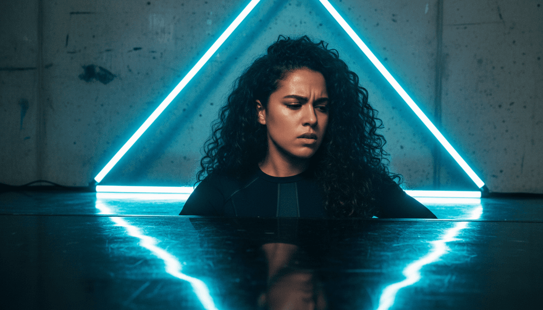 反映歌曲中压力与宁静主题的视觉场景