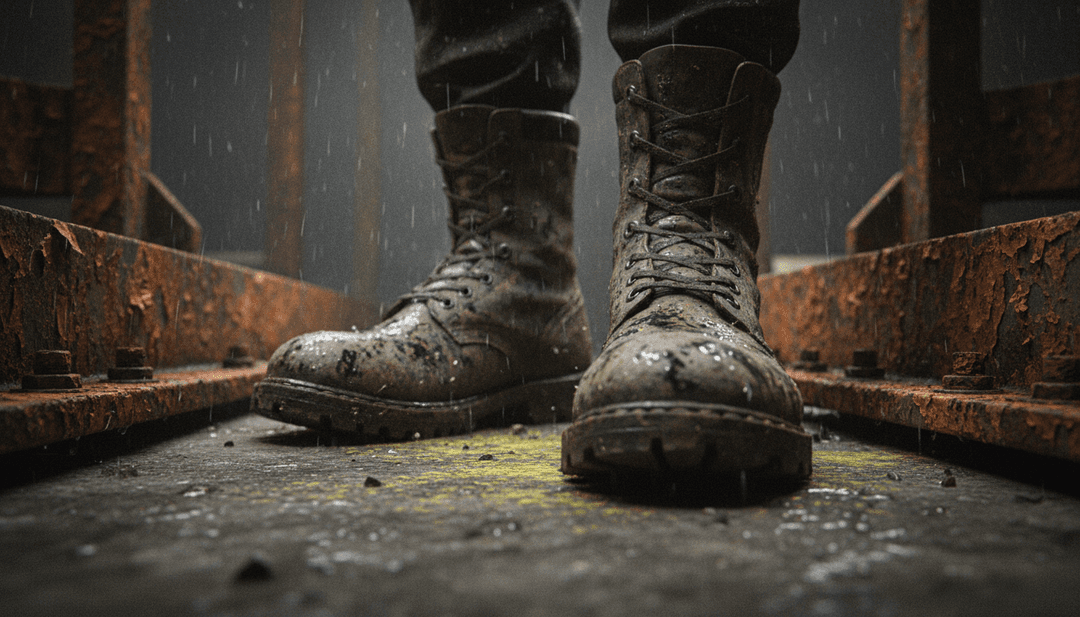 Abstrakte Visuals, die die raue und entschlossene Stimmung von 'Out The Mud' von TOBi und Real Bad Man darstellen.