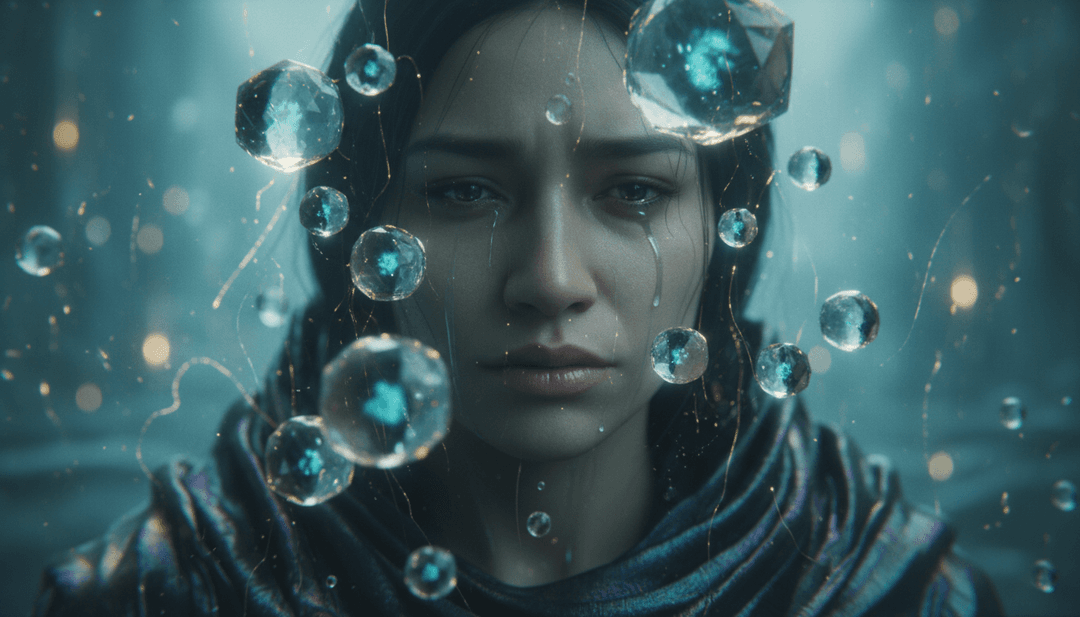 'Don't Wake Me Up'의 음악 파동과 가사를 분석하는 AI의 추상적 시각화